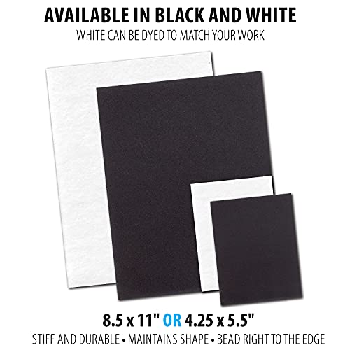 The Beadsmith Beading Foundation – 8.5 X 11 Inches – White Fabric – 4 Sheets – Made In The Usa – Stiff & Durable Material Used For Bead & Stitch Embroidery, Cabochon Beading And Sewing #TOP5