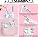 TNSNK Hülle für AirPods Pro 2/1. Gen with Cleaner Kit, Silikon Protection Case for Apple Airpods Pro 2019 (2023 USB-C/Lightning Cable) with Keychain [Support Wireless Charging]-Light Pink 1