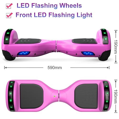 Image of SISIGAD Scooters for Kids Ages 7-12, with Built-in Bluetooth Speaker and 6.5 inch Colorful Lights Wheels, Safety Certified Self Balancing Scooter