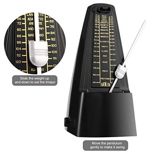 Timetided Métronome mécanique à remontage traditionnel pour Piano guitare basse batterie violon Instruments de musique… - Les Beatles, Paul McCartney, John Lennon, RIngo Starr, George Harrison Timetided Métronome mécanique à remontage traditionnel pour Piano guitare basse batterie violon Instruments de musique… – Image 7