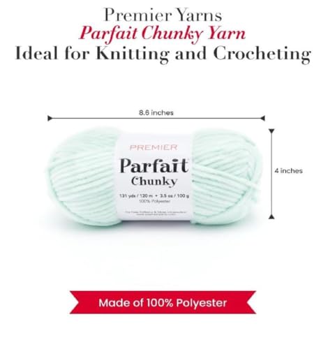 Image of Premier Parfait Chunky Chenille Yarn 3 Pk Bundle with Bella's Crafts Markers (Mint)