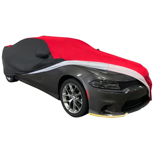 SR1 Performance Ultraguard Plus - Funda para Coche Compatible con Dodge Charger 2005-2022, protección para Interiores y Exteriores, Ajuste Personalizado (Rojo/Negro)