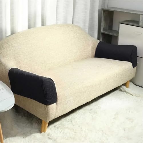 Housses d'accoudoirs de canapé blanches au design extensible raffiné - 6
