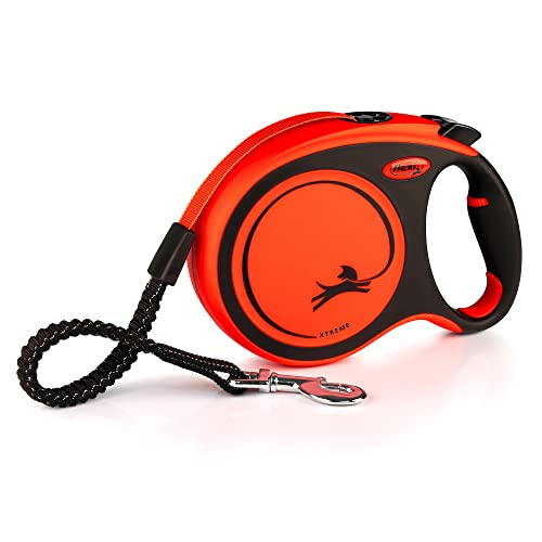 Flexi Xtreme Tape Orange & Black Large 8M Retractable Dog Leash/Lead For Dogs Up To 55Kgs/121Bs #TOP9