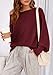 BTFBM Casual Sweaters for Women Fall Fashion 2025 Off The Shoulder Sweater Solid Knitted Pullover Loose Jumper Tops(Wine Red,Medium)