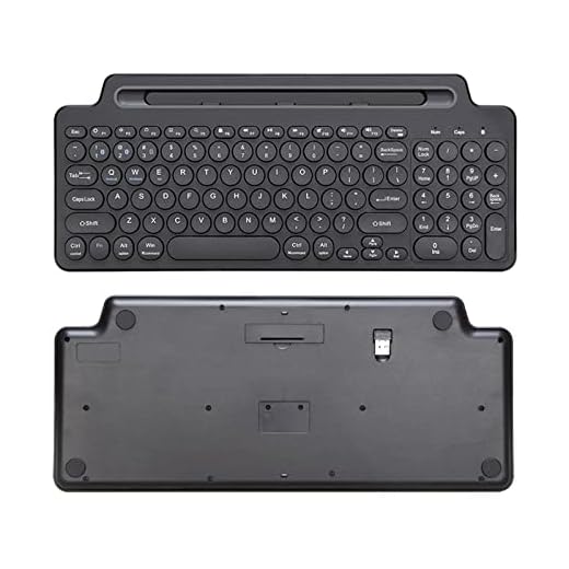 ACAGALA Teclado sem fio BT 2,4 GHz Teclado Desktop Teclado Ultrafino Tablet PC Slot para Celular para Tablet PC Celular Notebook Notebook