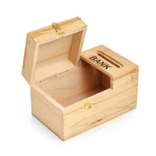 Image of ITOS365 Butterfly Wooden Money Bank for Kids | Wooden Savings Box with Coin Slot | Reusable Cash Saving Bank | Educational Piggy Bank for Boys & Girls