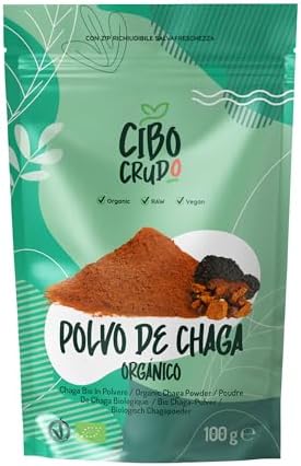 Organic Chaga Mushroom - 100g Sun Dried and Ground Raw Chaga Mush...