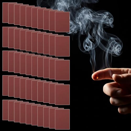 UIRJ 50PCS Flash Paper, Magic Flash Paper, Magic Smoke - Professional Magic Trick Tool and Magic Props for Stage Performances, Party Shows and Magician Acts
