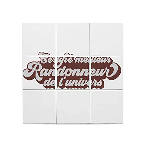 Carreaux céramique camping vacances montagne décor rando mural lot de 9 pièces 15cm