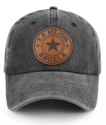 Abuela Gifts in Spanish, Regalos para Abuela, La Mejor Abuela Hat, Grandma Gifts, Mothers Day Birthday Grandparent Gift from Nieto Nieta Black