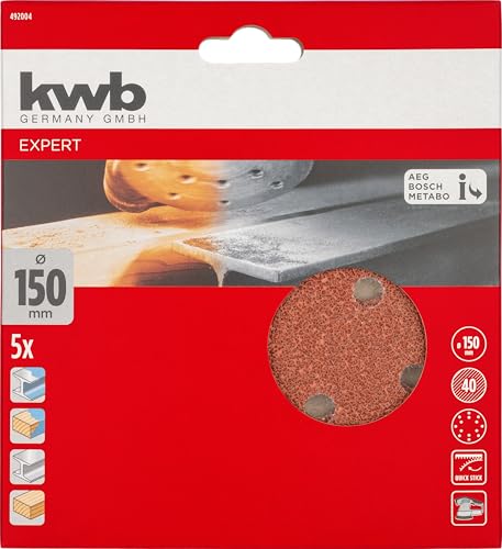 kwb Grinding Disc diameter 150 Mm Made Of High-Grade Corundum With Grit 320, tool-Free Change - Image 2