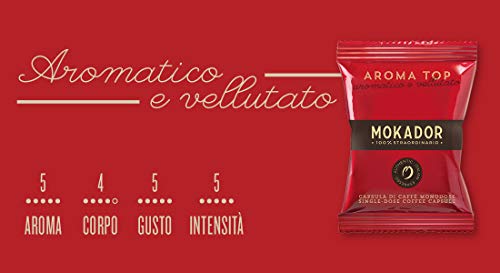 100 capsule caffe' aroma top mokador