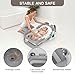 Collapsible Baby Bathtub for Newborn to Toddler (0-24 Months), Portable Baby Bath Tub for Travel, Newborn Bathtub with Soft and Supportive Cushion (Astronaut-Gray)