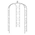 vidaXL Garden Arch, Garden Pergola, Garden Arbor, Rose Arch for Outdoor Patio Balcony Terrace Lawn Backyard, Arch Trellis, Black Steel