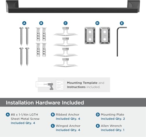 Image of Amerock Mulholland 18 inch Matte Black Towel Bar