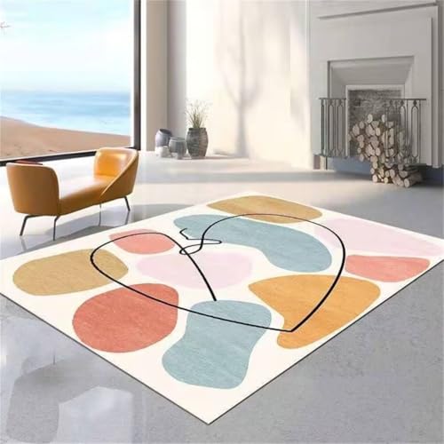 Tapis pour enfant lavable bleu moderne pour chambre et salon