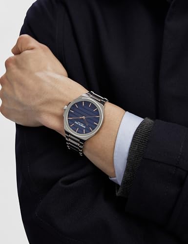 Image of Kenneth Cole Quartz Analog Blue Dial Two Toned Silver & Rose Gold Stainless Steel Strap Watch for Men - KCWGG0034506MN