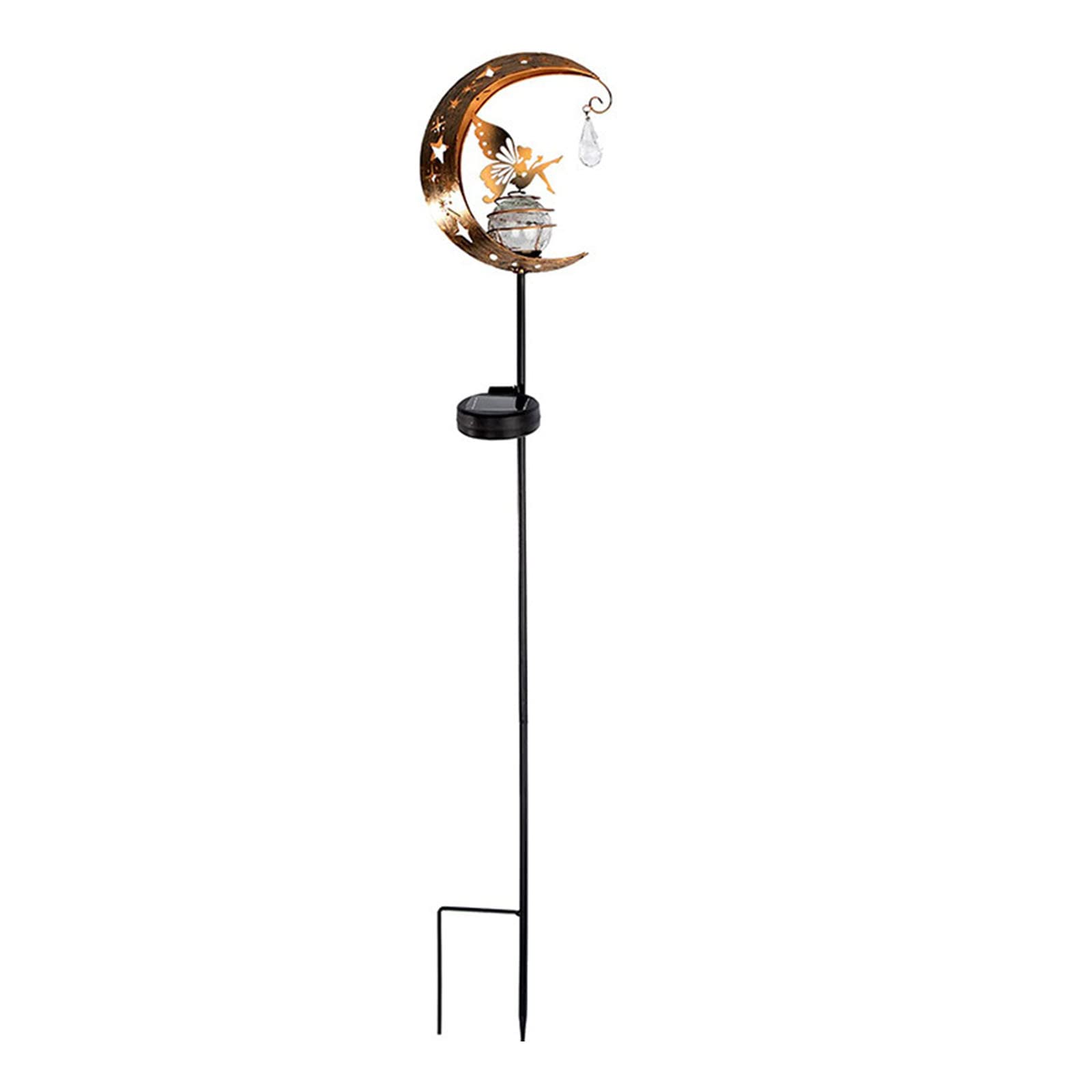 Lampe solaire extérieur ange en métal LED pour décoration de jardin