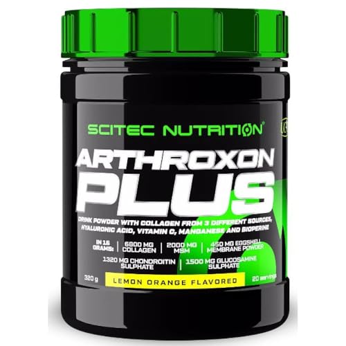 Scitec Nutrition Arthroxon Plus, Producto alimenticio en polvo con sabor para preparar bebida a base de colágeno hidrolizado, 320 g, Limón-naranja