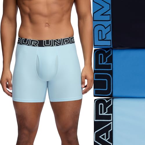 Image of Under Armour Men's Performance Tech Boxerjock Brief Underwear, 6 inch Inseam, All-Day Comfort & Ultra-Soft, 3-Pack