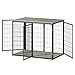 GOWE 47'' Dog Crate Dog Cage Furniture with 3 Doors,for Large & Medium Dogs.Grey.