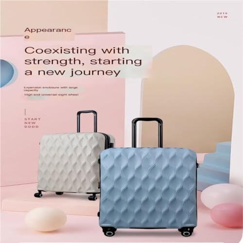 Suitcase Men's And Women's Suitcases, Password Boxes, Foreign Trade Overseas Trolley Cases, Caster Suitcasess Luggage(White,28)3