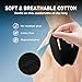 Kinesiology Tape for Shoulder, Upgraded 24PCS Precut Shoulder Tape for Pain Relief&Muscle Support, KTQUICK 5% Stronger Adhesive, Easy to Apply, Enhanced Elasticity,Waterproof&Breathable Cotton(Black)
