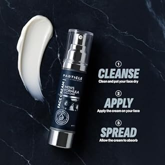 Particle 6 in 1 Face Cream for Men, Men’s Daily Hydrating Moisturizer with Vitamin C, Jojoba Oil, Vitamin E & Hyaluronic Acid, Skin Care Routine, Healthy Skin Support, 1.7 FL OZ, Pack of 3