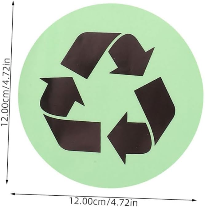 1set Glow Dark Recycle and Trash Stickers Decals for Garbage Bins and Cans Easy Installation for Waste Segregation
