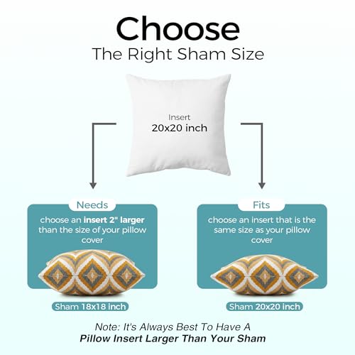 puredown® 18x18 Throw Pillow Inserts Set of 2 – Supportive & Fluffy Down Alternative Pillow Forms for Couch, Sofa & Bed, Indoor Decorative Cushion Stuffer - Thumbnail 5