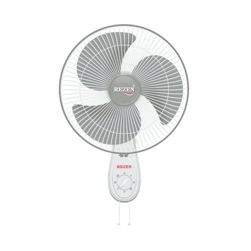 Image of REZEN 400mm Windy Wall Bracket Fan - High-Speed Motor, Energy Efficient, Grill for Protection - Ideal for Vanity Van & Shop Use (BRA16WHI60), White