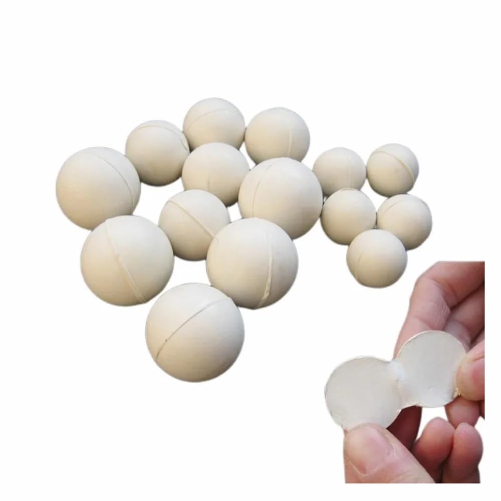 Cristalería de Laboratorio Bolas de goma for tamices Bola de goma sólida blanca Bola saltarina for limpiar la pantalla del tamiz 10 20 25 30 3 40 45 50 mm(15mm)