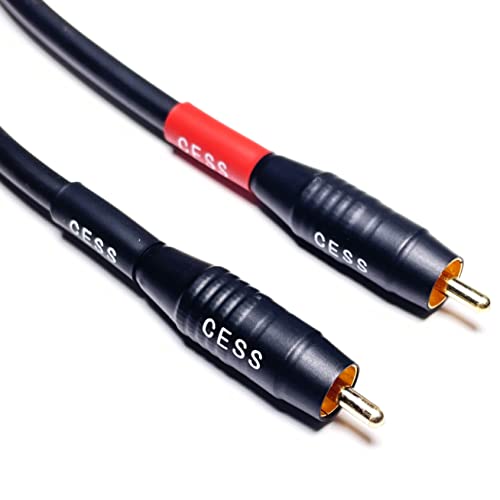 Image of CESS-167-1f RCA Right Angle to Straight Type Male to Male Preamp Jumpers Patch Cable, 2 Pack (1 Foot)