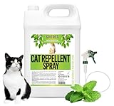 Cat Repellent Spray Outdoor & Indoor (128 OZ) Keep Cats Away, Training Tool, Yard Furniture Garden Deter Cats. Ready to Use