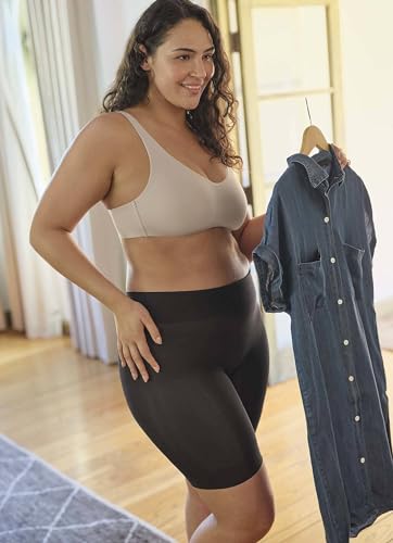 Jockey Women's Shapewear Skimmies Seamfree Ultralight Smoothing Cooling No-Chafe Slipshort, Black, XL - image 5