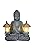 Dcmkimilv Buddha Outdoor Solar Figurine Decor Light, Meditation Small Elegant Garden Statues, Gifts for Mom, Halloween Décor Waterproof Patio Balcony Yard Lawn Ornament