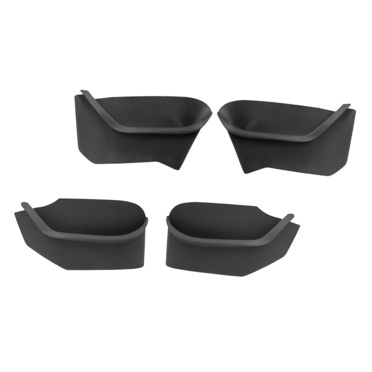 Organiseur de portières de voiture premium noir, lot de 4 rangements de portières latérales