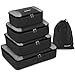 Gonex Packing Cubes Travel Luggage Packing Organizer,Shoe Bag included(Black)