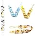 Cdemiy Schnullerband Baby, 4 Pcs Schnullerketten mit Clip, Verstellbare Baby Schnullerkette Schnullerhalter Riemen, für Kinderkrankheiten, Soothie und Baby Shower