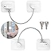 2 PCS Chiusure Sicurezza Bambini, Serratura di Sicurezza per Armadio Adesivo Forte Blocco Finestra con Chiave, per Porte e Cassetti del Frigorifero Finestre Sicurezza Bambini