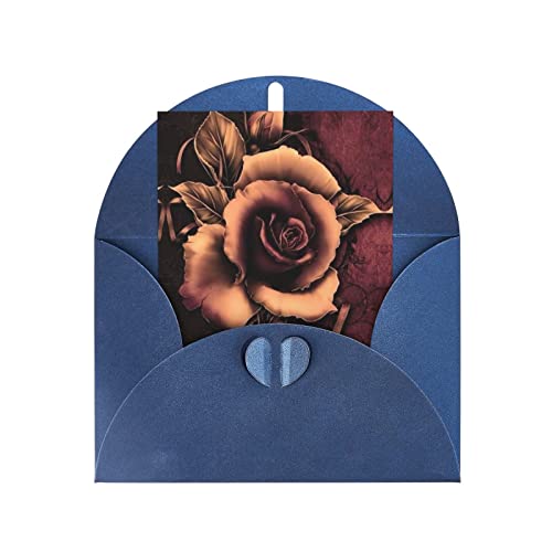 Cartes de vœux toutes occasions papier nacré rose gothique pour cadeaux