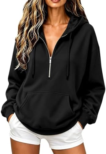 Plus Size Zip Up Hoodies For Women Casual Athletic Sweatshirts with Pockets
