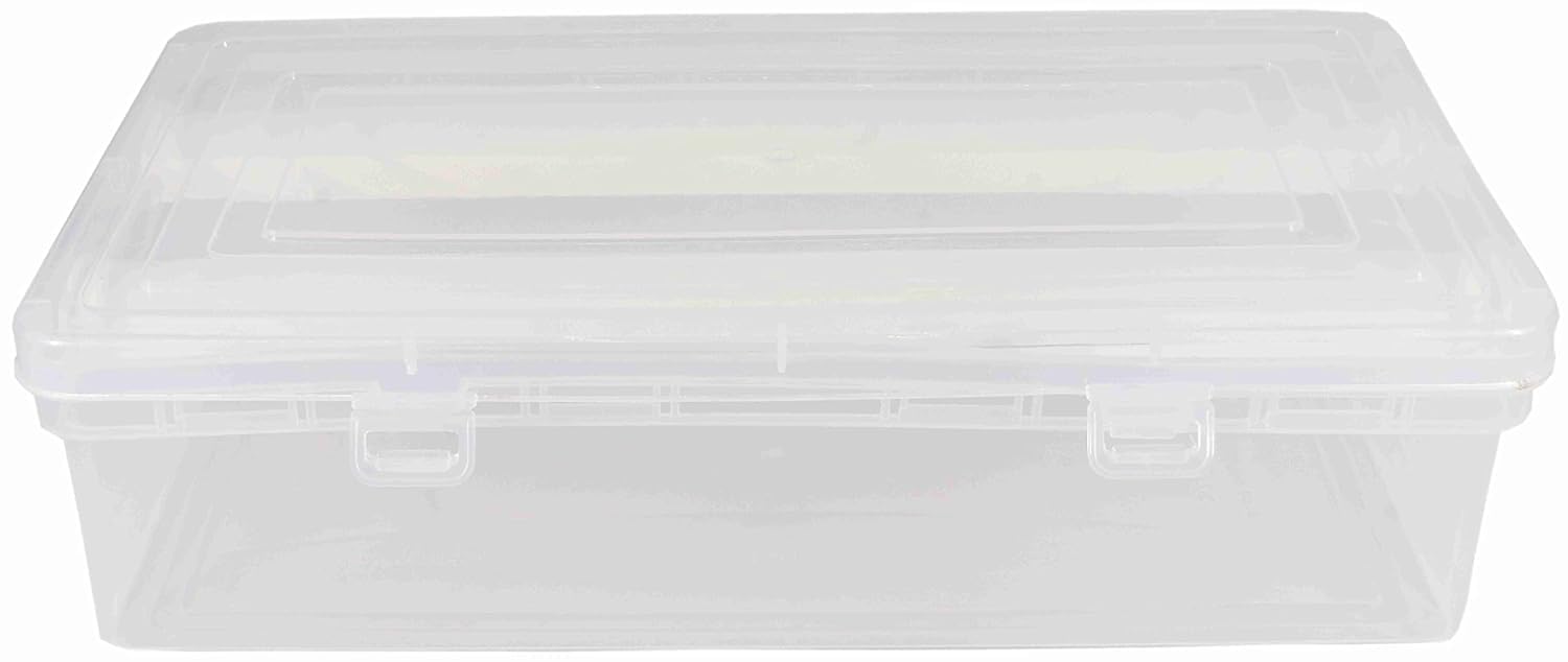 Virya Bangle Box Storage Organizer,Multipurpose Plastic Storage Box with Adjustable Rods l Storing Box For Bangles, Chuda, Kada, Watches, Scrunchies, Organsier for Bangles(Plastic) (Clear-2-rod) 1