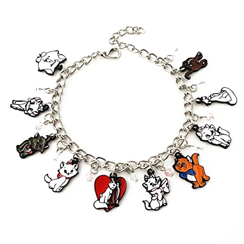 Dknbvcc The Aristocat Charm Bracelet Cat Charm Bracelet Gifts For Men Woman Girl #TOP4