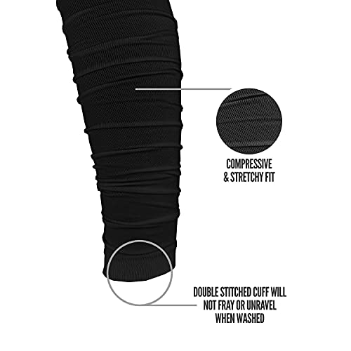 Nxtrnd Football Leg Sleeves, Calf Sleeves For Men & Boys, Sold As A Pair (Black) #TOP3