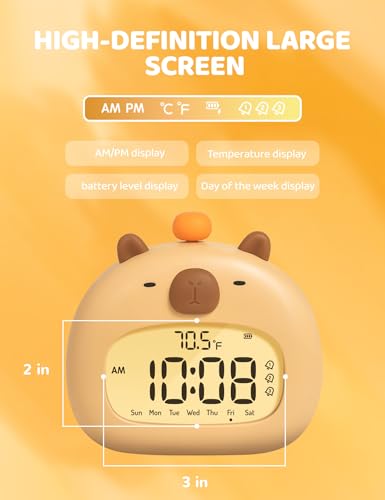 WANIDEA Capybara Alarm Clock for Kids - Image 6