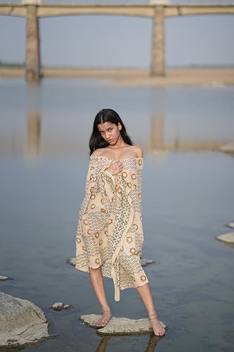 Ethical Cotton Sarong | Traditional Printed Artisan Indian Sarongs | Hand Block Print Fabric Wrap Handcrafted Block Print Sarong | Eco Cotton Wrap2