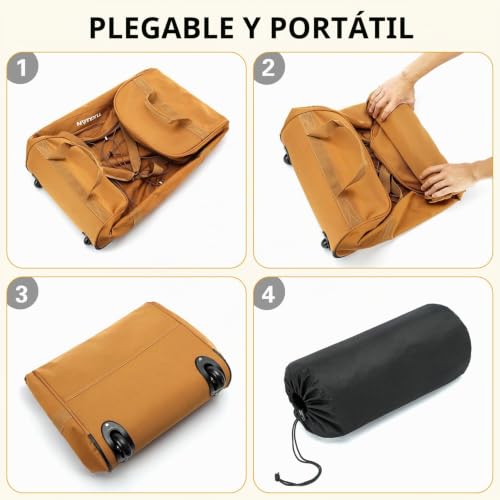 Equipaje de mano con ruedas grandes de 110 litros y diseño plegable 3