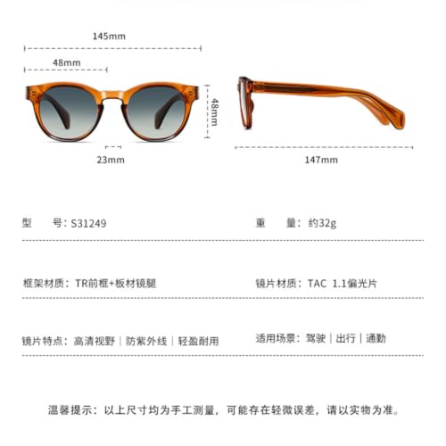 Lunettes de soleil polarisées en acétate haut de gamme à l'allure sophistiquée